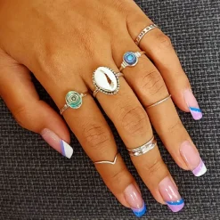 Studio Jewellery Gem Stone Rings | Rings-Abalone Shell Silver Ring