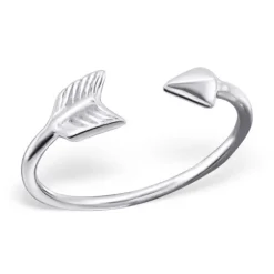 Studio Jewellery Midi And Knuckle Rings | Rings-Adjustable Arrow Sterling Silver Mid Finger Ring