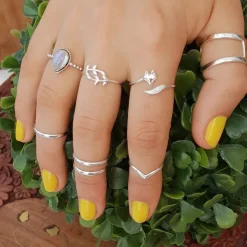 Studio Jewellery Feature & Stacker Rings | Rings-Adjustable Fox with Tail Sterling Silver Ring
