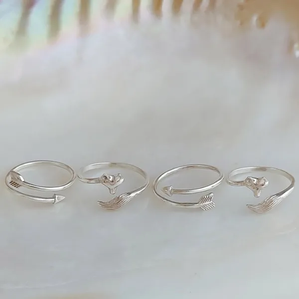 Studio Jewellery Feature & Stacker Rings | Rings-Adjustable Fox with Tail Sterling Silver Ring