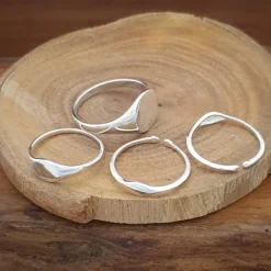 Studio Jewellery Feature & Stacker Rings | Rings-Baby Signet Silver Ring