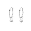 Studio Jewellery Hoop Earrings | Earrings-Ball Charm Hoop Earrings