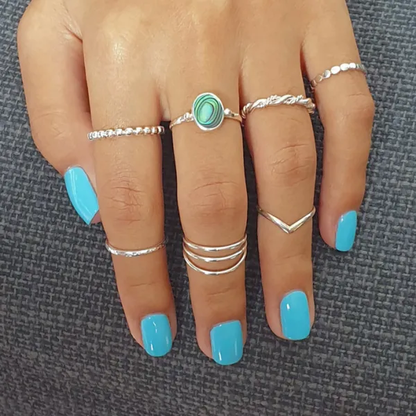 Studio Jewellery Feature & Stacker Rings | Rings-Bead Ball Silver Ring