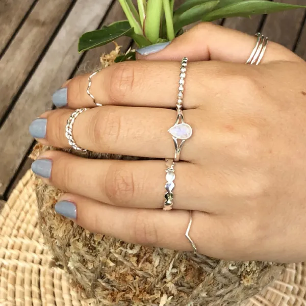 Studio Jewellery Feature & Stacker Rings | Rings-Bead Ball Silver Ring