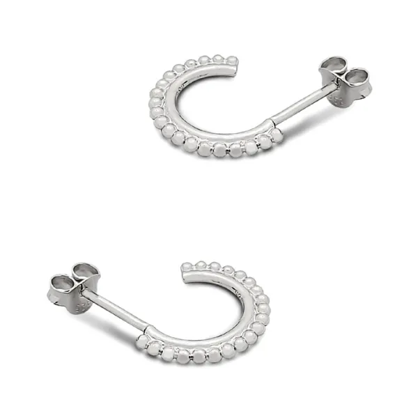 Studio Jewellery Stud Earrings | Earrings-Beaded and Ball Silver Earring Studs