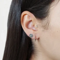 Studio Jewellery Stud Earrings | Earrings-Beaded and Ball Silver Earring Studs