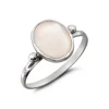 Studio Jewellery Gem Stone Rings | Rings-Big Oval 1 Bead Silver Ring