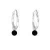 Studio Jewellery Hoop Earrings | Earrings-Black Silver Hoop Earrings