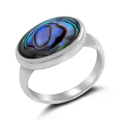 Studio Jewellery Feature & Stacker Rings | Rings-Bold Abalone Silver Ring