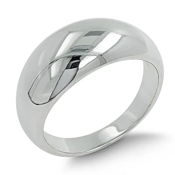 Studio Jewellery Rings-Bold Dome Silver Ring