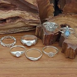 Studio Jewellery Rings-Bold White Shell Silver Ring