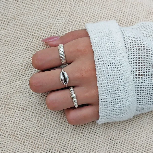 Studio Jewellery Rings-Bubble Silver Ring