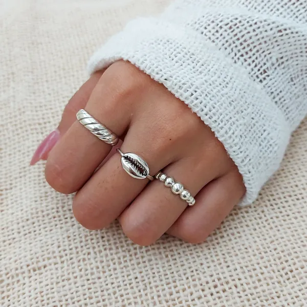 Studio Jewellery Rings-Bubble Silver Ring