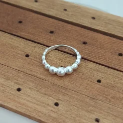 Studio Jewellery Rings-Bubble Silver Ring