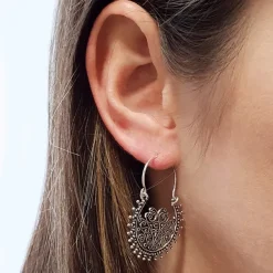 Studio Jewellery Earring Jackets And Threaders | Earrings-Celtic Disc Silver Earrings