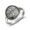 Studio Jewellery Feature & Stacker Rings | Rings-Celtic Disc Silver Ring