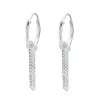 Studio Jewellery Hoop Earrings | Earrings-Chain Hoop Charm Silver Earrings