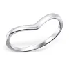 Studio Jewellery Midi And Knuckle Rings | Rings-Chevron V 925 Sterling Silver Ring