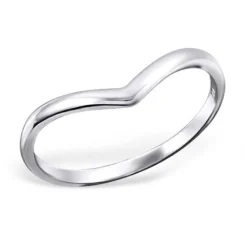 Studio Jewellery Midi And Knuckle Rings | Rings-Chevron V 925 Sterling Silver Ring