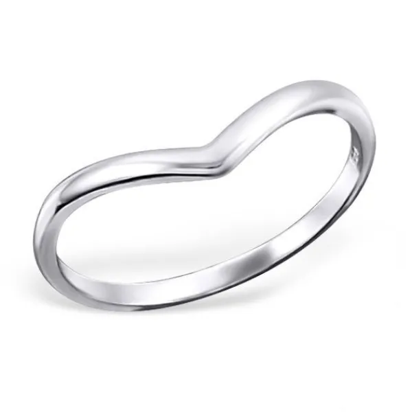 Studio Jewellery Midi And Knuckle Rings | Rings-Chevron V 925 Sterling Silver Ring