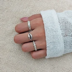Studio Jewellery Rings-Chunky Croissant Silver Ring