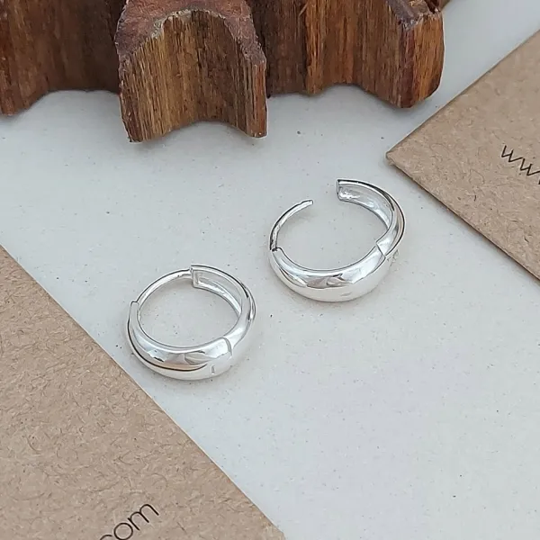 Studio Jewellery Hoop Earrings | Earrings-Classic Dome Huggie Hoops