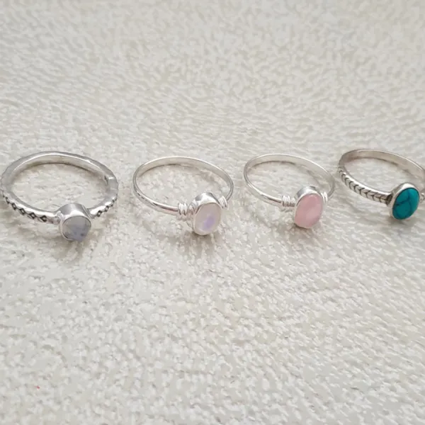 Studio Jewellery Gem Stone Rings | Rings-Classic Oval Rose Quartz Gemstone Ring