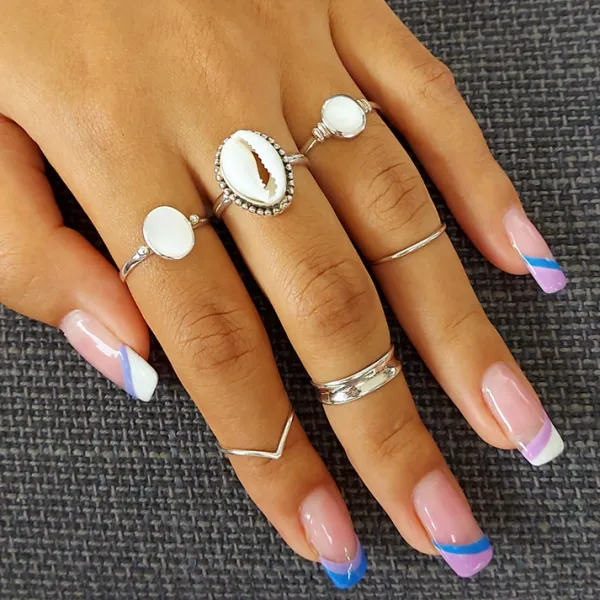 Studio Jewellery Gem Stone Rings | Rings-Cowrie Shell Silver Ring