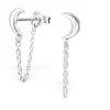Studio Jewellery Stud Earrings | Earrings-Crescent Moon Silver Stud Earring Jacket