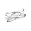 Studio Jewellery Feature & Stacker Rings | Rings-Criss Cross Sterling Silver Finger Ring