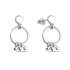Studio Jewellery Stud Earrings | Earrings-Dangly Dots Silver Earring Studs