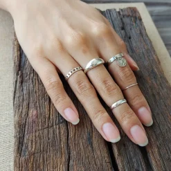 Studio Jewellery Feature & Stacker Rings | Rings-Dome Silver Ring