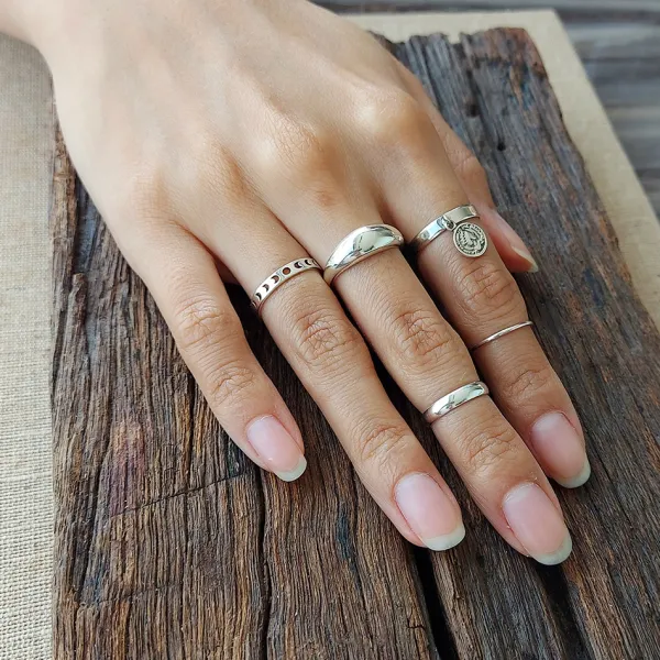 Studio Jewellery Feature & Stacker Rings | Rings-Dome Silver Ring