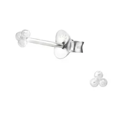 Studio Jewellery Stud Earrings | Earrings-3 Dot Ball Silver Earring Studs