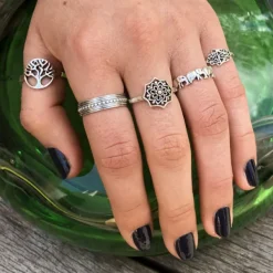 Studio Jewellery Feature & Stacker Rings | Rings-Dot Band Silver Ring