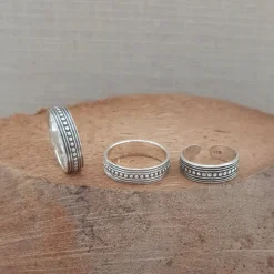 Studio Jewellery Feature & Stacker Rings | Rings-Dot Band Silver Ring
