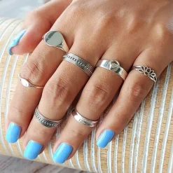Studio Jewellery Feature & Stacker Rings | Rings-Dot Band Silver Ring