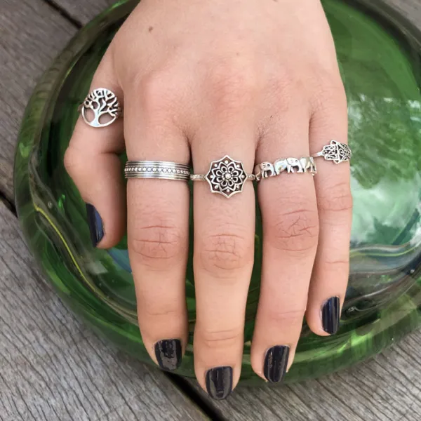 Studio Jewellery Feature & Stacker Rings | Rings-Dot Band Silver Ring