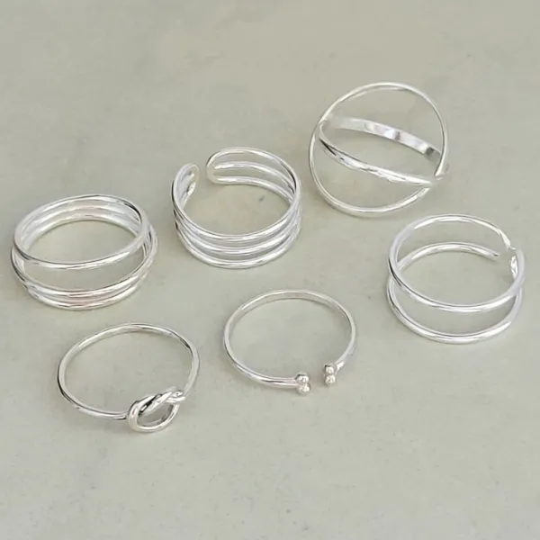 Studio Jewellery Feature & Stacker Rings | Rings-Double Band Ring