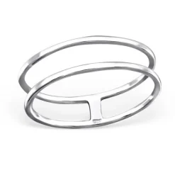 Studio Jewellery Feature & Stacker Rings | Rings-Double Fine Band 925 Sterling Silver Ring