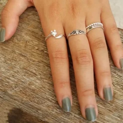 Studio Jewellery Gem Stone Rings | Rings-Fine Celtic Mother Of Pearl Sterling Silver Ring