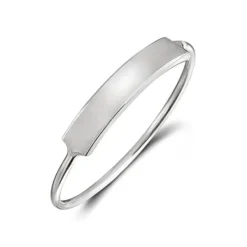 Studio Jewellery Feature & Stacker Rings | Rings-Fine Oblong Face Silver Ring