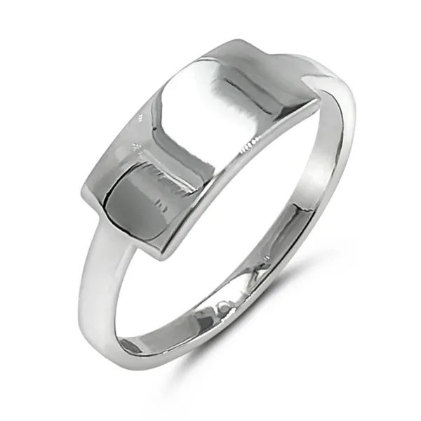 Studio Jewellery Feature & Stacker Rings | Rings-Fine Rectangle Silver Ring