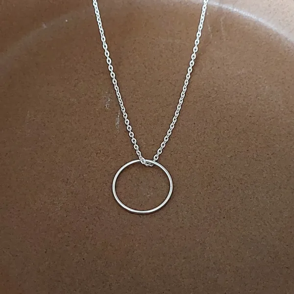Studio Jewellery Necklaces-Fine Ring & Silver Necklace