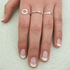Studio Jewellery Feature & Stacker Rings | Rings-Flat Circle Band Silver Ring