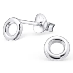 Studio Jewellery Stud Earrings | Earrings-Geometric 5mm Circle Earring Studs in Sterling Silver