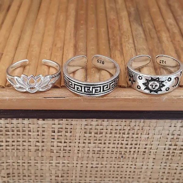 Studio Jewellery Midi And Knuckle Rings | Rings-Greek Key Silver Mid Finger ring