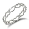 Studio Jewellery Rings-Heart Band Silver Ring