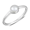 Studio Jewellery Gem Stone Rings | Rings-Little Pearl Band