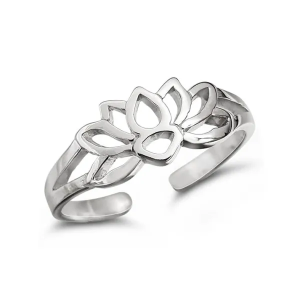 Studio Jewellery Midi And Knuckle Rings | Rings-Lotus Mid Finger Silver Ring